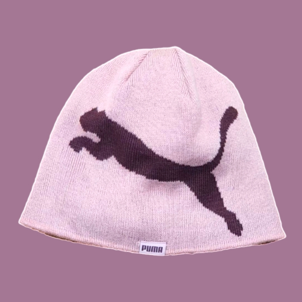 Puma Pink Beanie with Logo